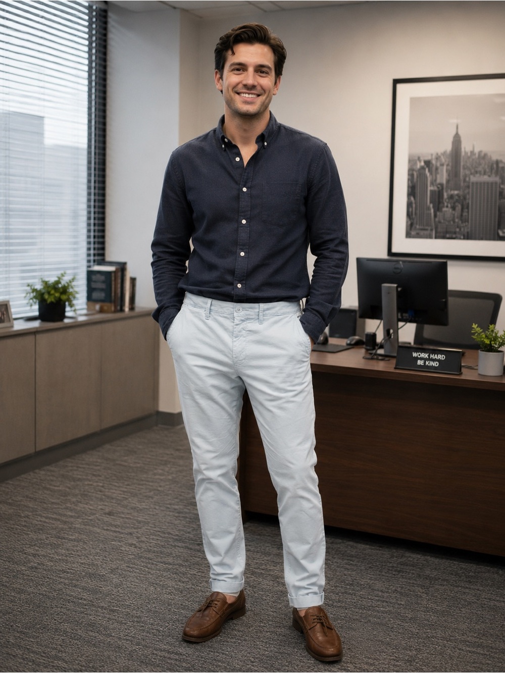 J. Crew Men's Chinos in Light Blue 770 Straight - 31x30